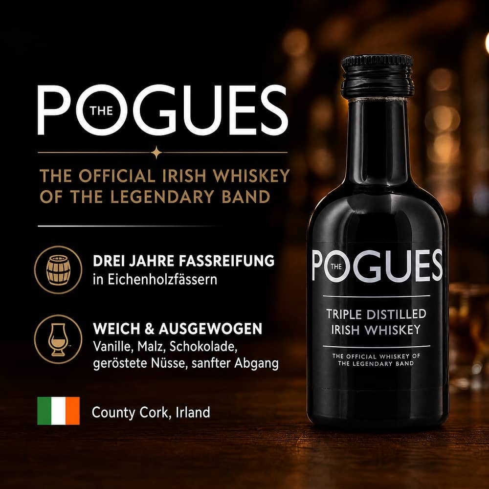 West Cork The Pogues The official Irish Whisky of the legendary Band (Miniatur) 0,050 Liter/ 40.0% vol Produktbild