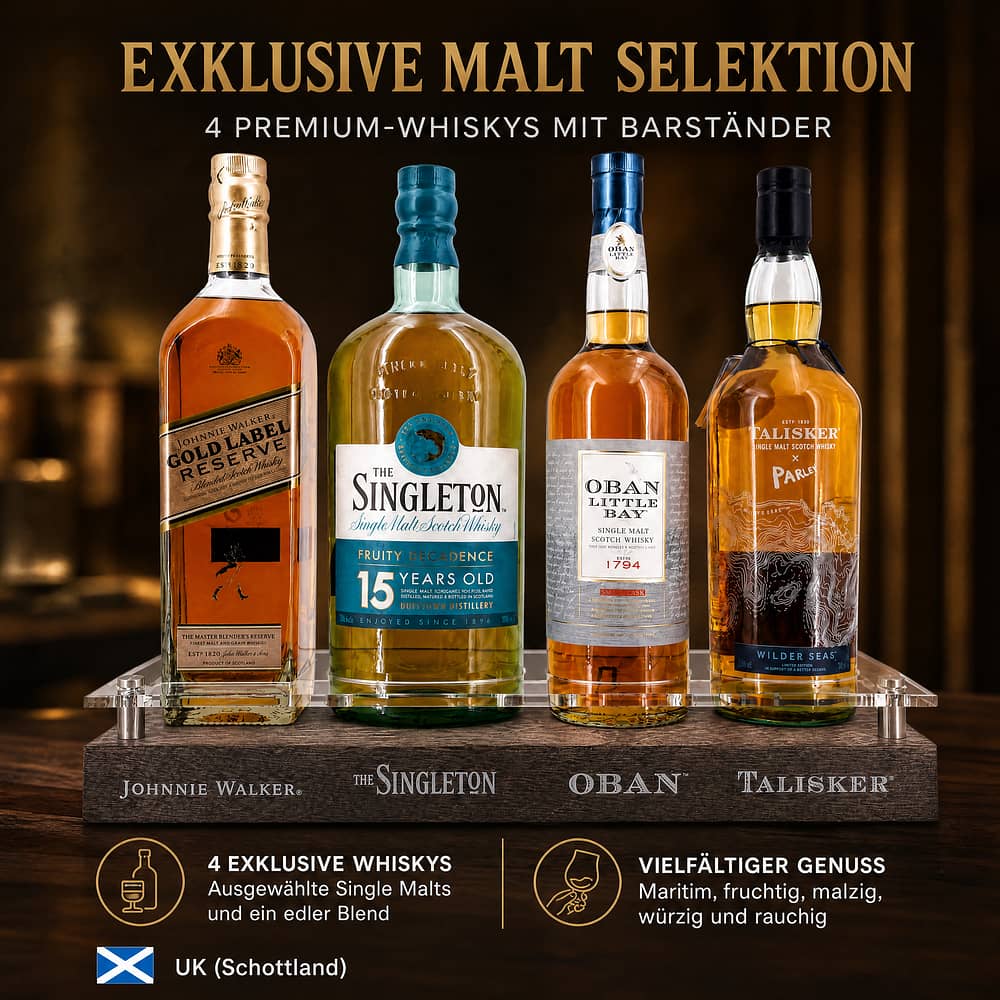 whiskyworld Exklusive Malt Selektion mit Barständer 2,80 Liter/ 42.9% vol Produktbild