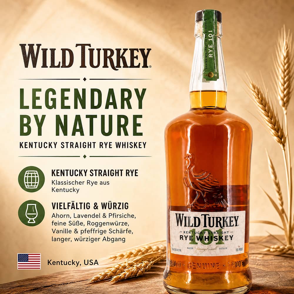 Wild Turkey Rye Literflasche 1 Liter/ 50.5% vol Produktbild