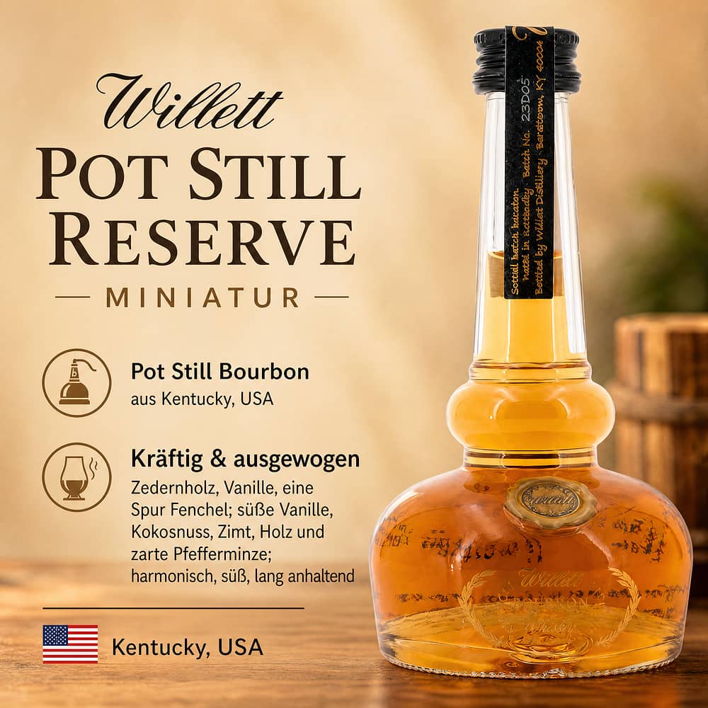 Willett Pot Still Reserve Miniatur 0,050 Liter/ 47.0% vol Produktbild
