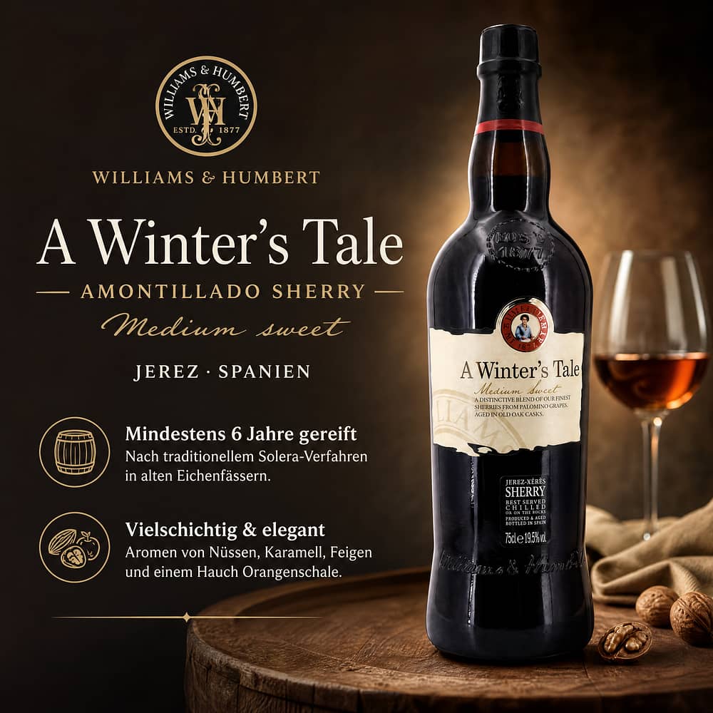 Williams & Humbert A Winters Tale Amontillado 0,750 Liter/ 19.5% vol Produktbild