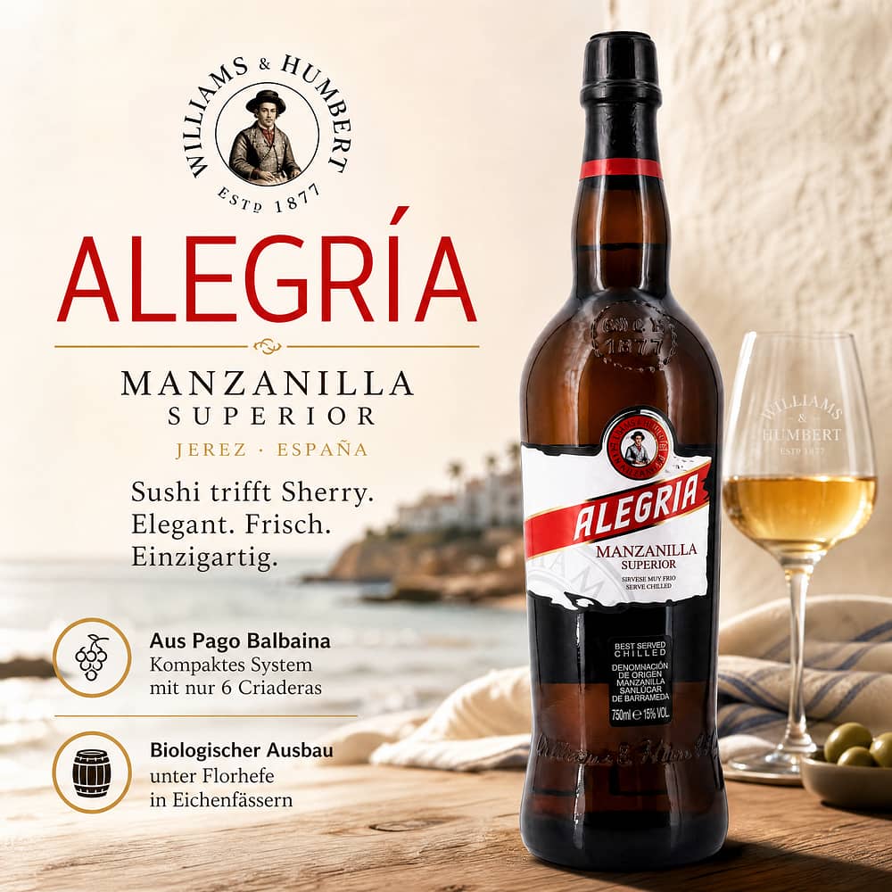 Williams & Humbert Alegria Manzanilla 0,750 Liter/ 15.0% vol Produktbild