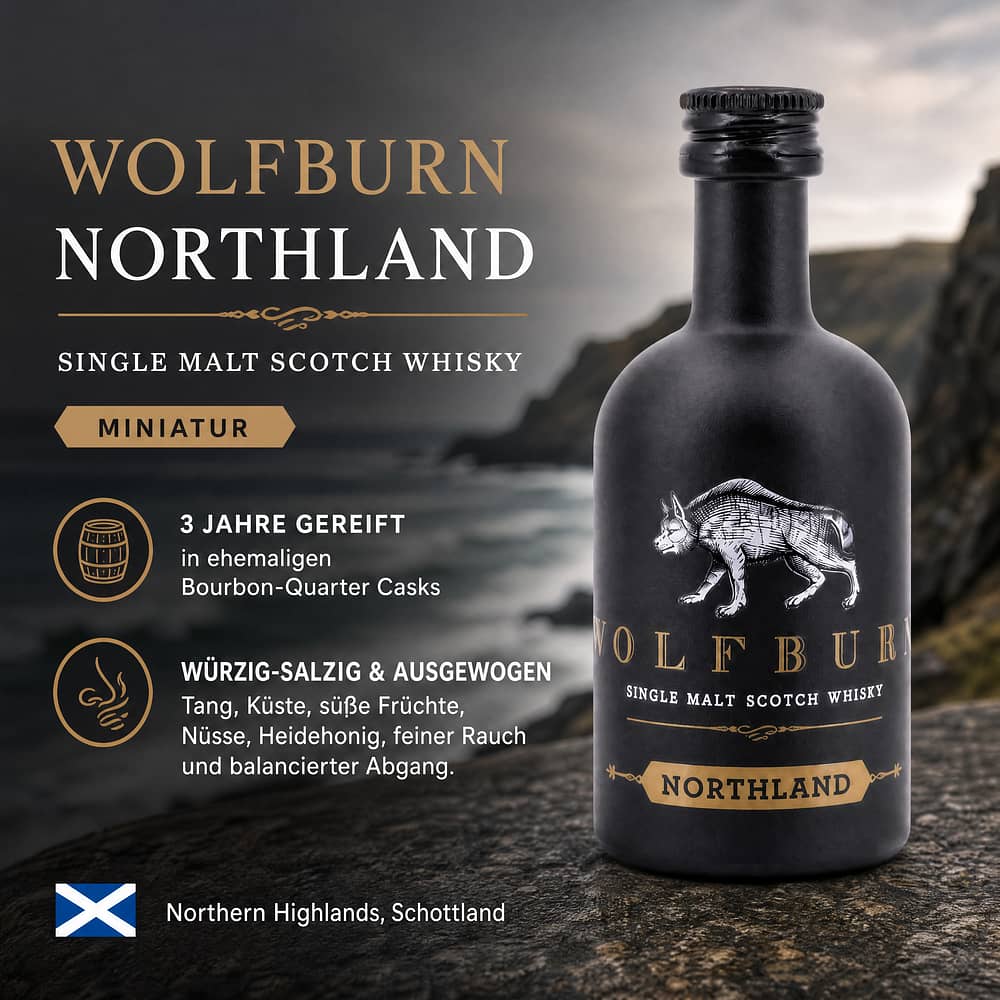 Wolfburn Northland Miniatur 0,050 Liter/ 46.0% vol Produktbild