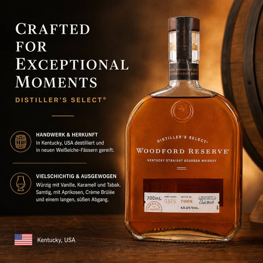 Woodford Reserve Distillers Select 0,70 Liter/ 43.2% vol Produktbild