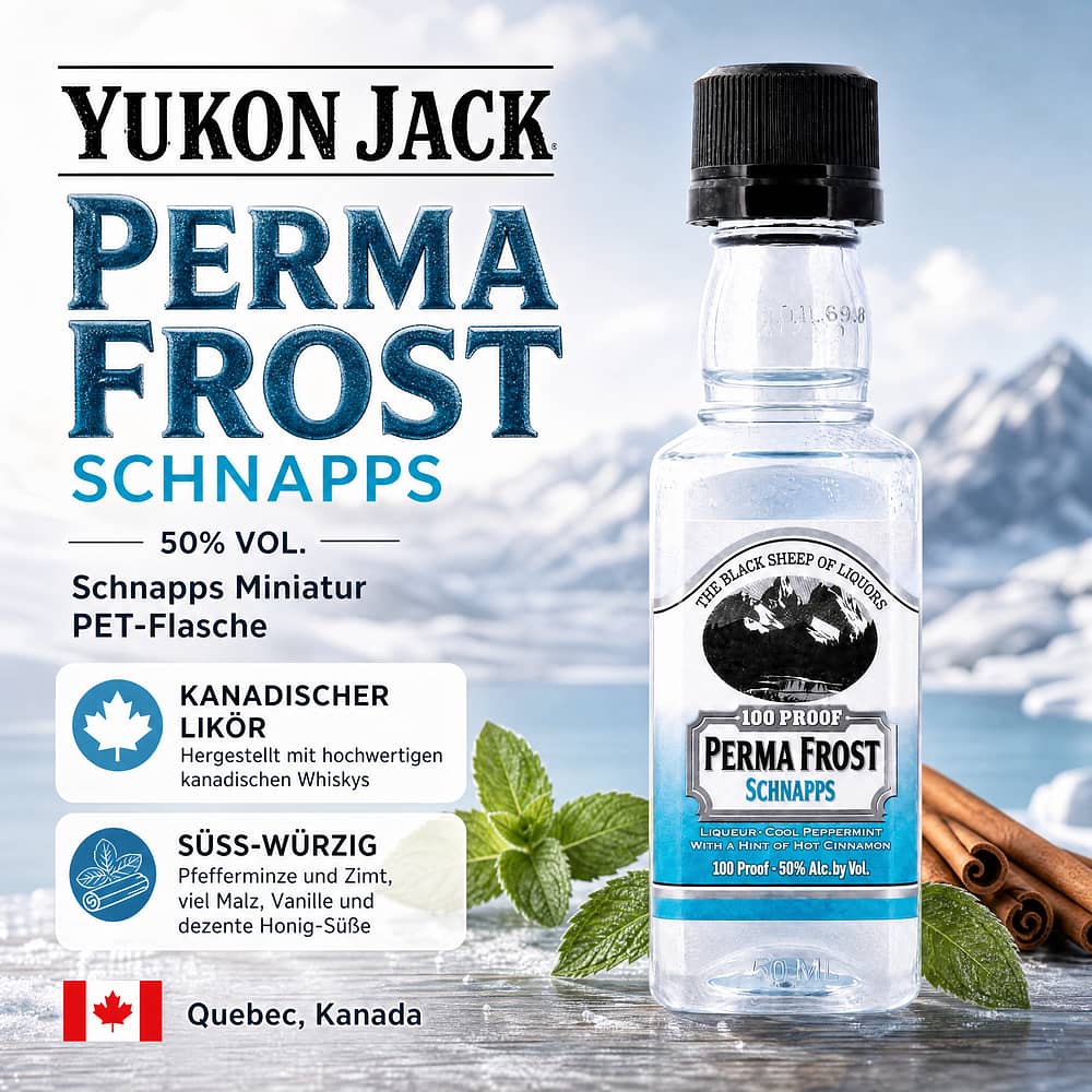 Yukon Jack Permafrost Schnapps Miniatur PET-Flasche 0,050 Liter/ 50.0% vol Produktbild