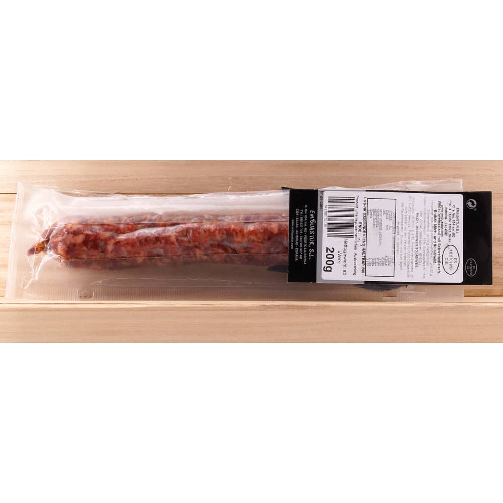 Embuastur Fuet de Jabali Wildscheinsalami 200 Gramm Produktbild