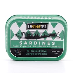 Ferrigno La Bonne Mer Sardinen mit Bio-Olivenöl 135g Produktbild