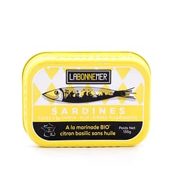 Ferrigno La Bonne Mer Sardinen mit Bio-Zitrone und Basilikum-Marinade ohne Öl 135g Produktbild