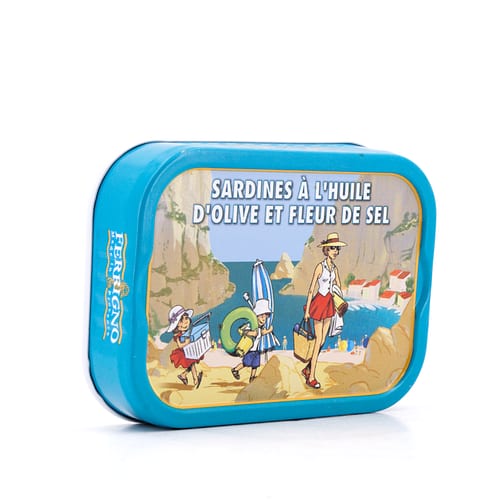 Ferrigno Sardinen in Olivenöl mit Fleur de sel 115g 80 Gramm Abtropfgewicht Produktbild