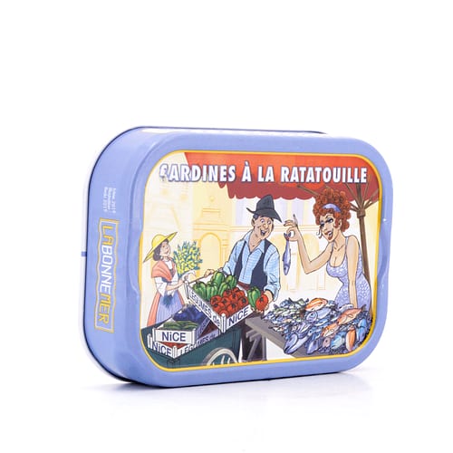 Ferrigno Sardinen Ratatouille 115g 65 Gramm Abtropfgewicht Produktbild