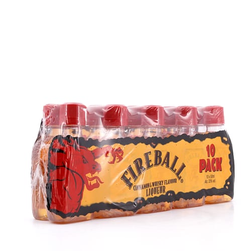 Fireball Cinnamon Whisky Liqueur 10 x 0,05 Miniatur (PET-Flasche) 0,50 Liter/ 33.0% vol Produktbild