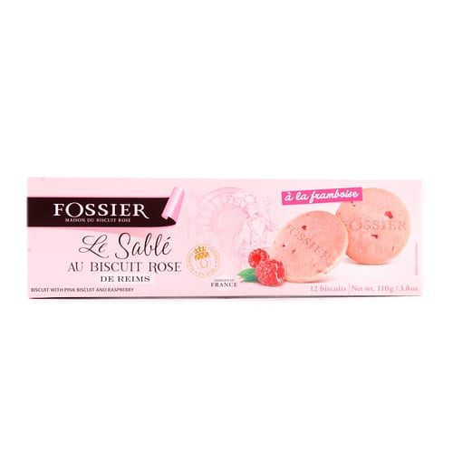 Fossier Le Sablé Au Biscuit Rose Rosa Buttersandgebäck mit Himbeer 110 Gramm Produktbild