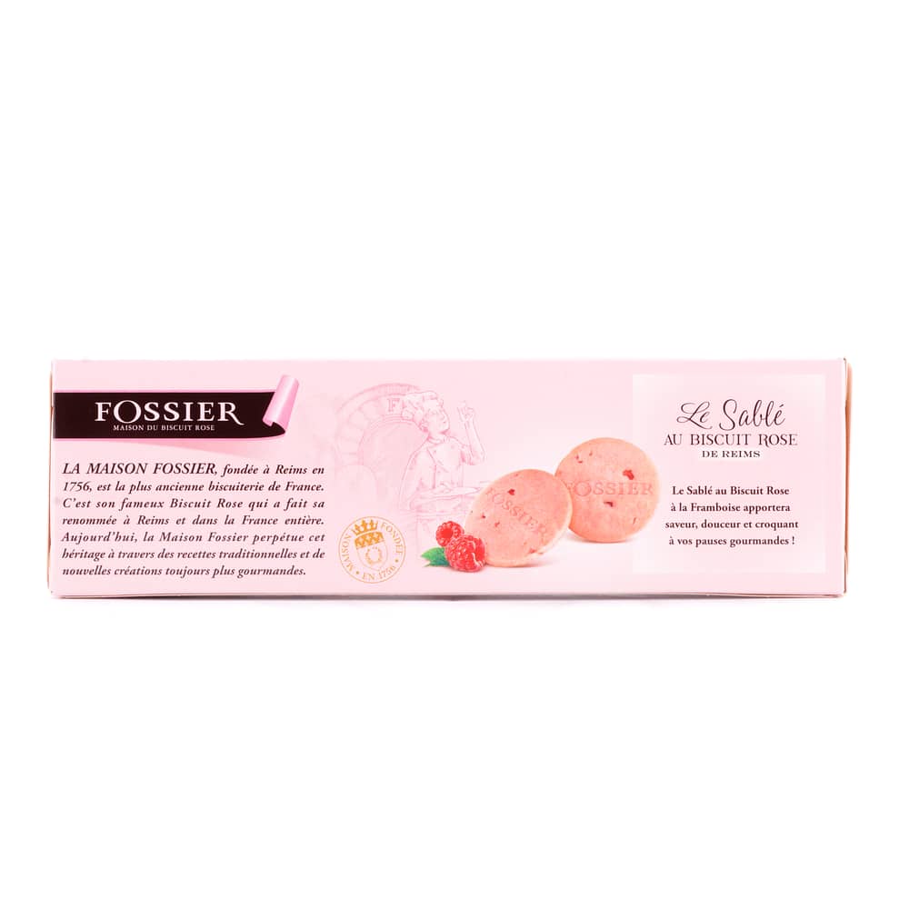Fossier Le Sablé Au Biscuit Rose Rosa Buttersandgebäck mit Himbeer 110 Gramm Produktbild