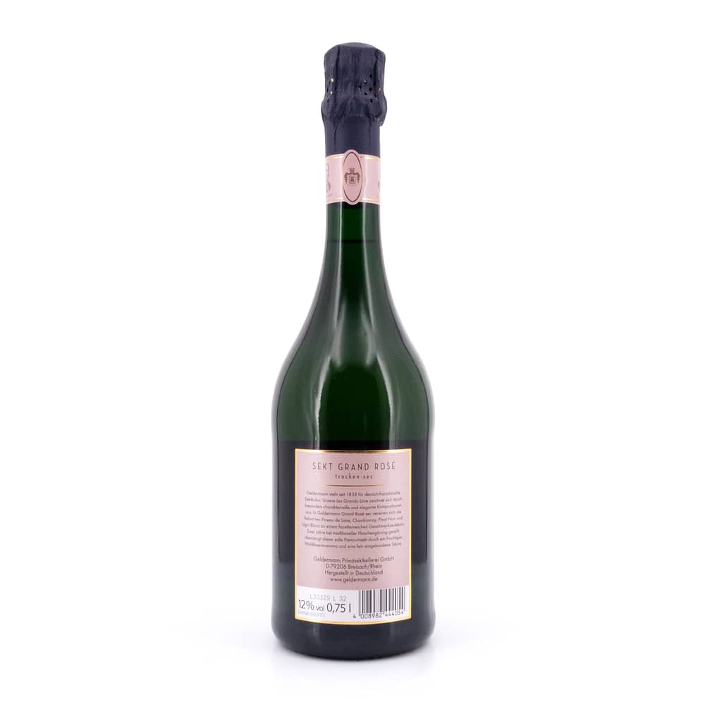 Geldermann Grand Rose Sec Traditionelle Flaschengärung 2 Jahre gereift (trocken) 0,750 Liter/ 12.0% vol Produktbild