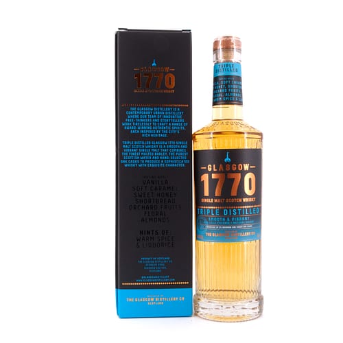 Glasgow Distillery 1770 Glasgow Single Malt Triple Distilled Smooth 0,70 Liter/ 46.0% vol Produktbild