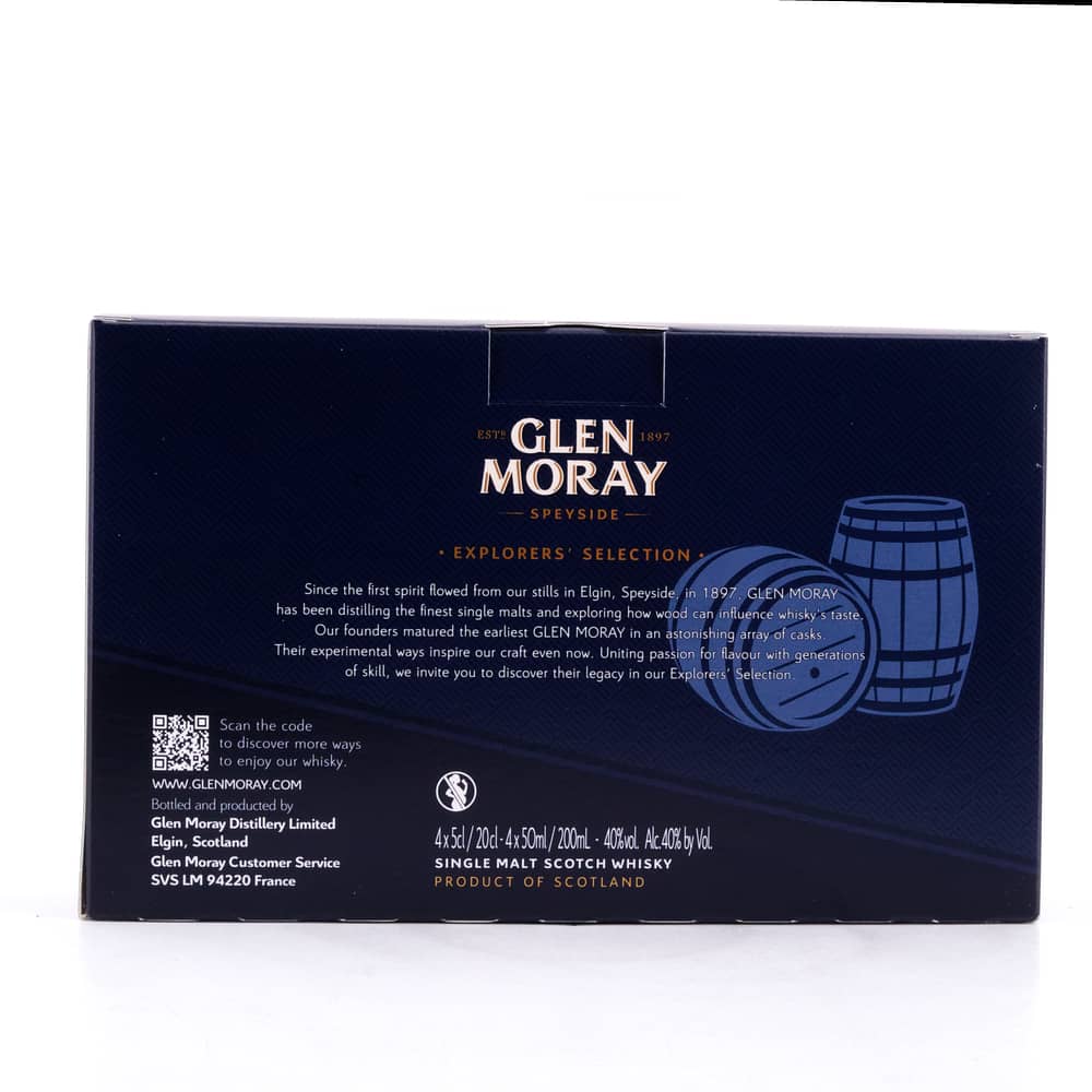 Glen Moray Tasting Set Elgin Classic, Peated Malt, Port Cask Finish, Sherry Cask Finish je 0,05l 0,20 Liter/ 40.0% vol Produktbild
