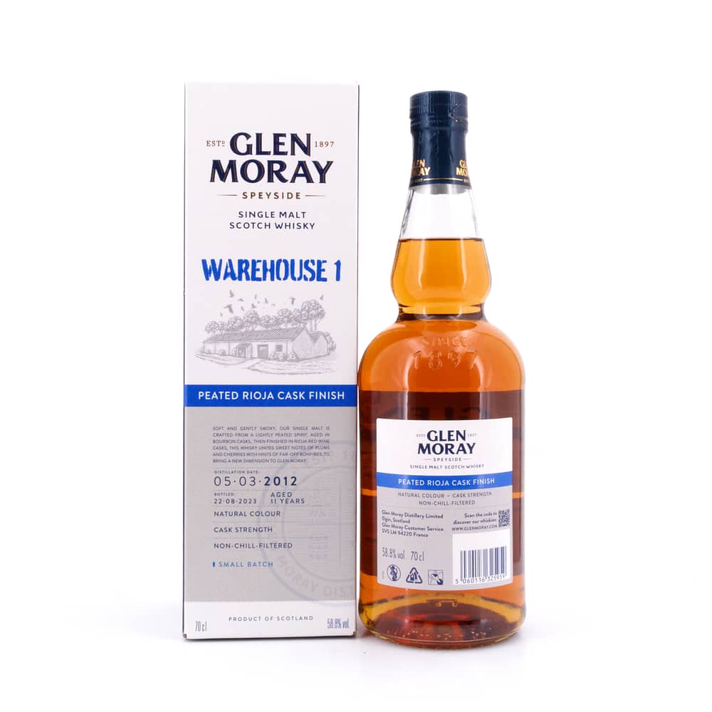 Glen Moray Warehouse 1 2012 Peated Cask Finish 0,70 Liter/ 58.8% vol Produktbild