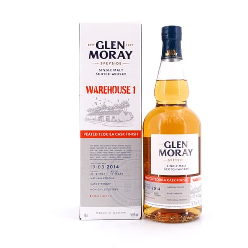 Glen Moray Warehouse 1 2014 Peated Tequila Cask Finish Cask Strength 0,70 Liter/ 58.5% vol Produktbild