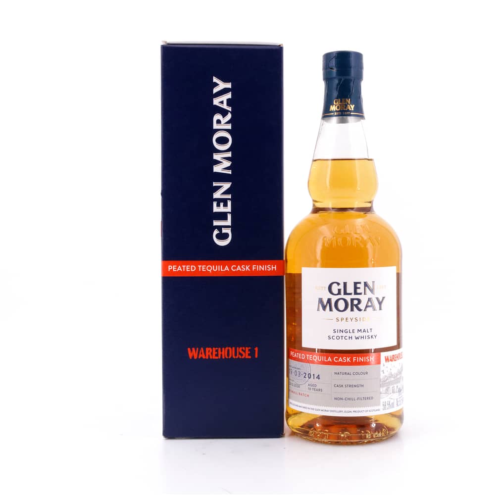 Glen Moray Warehouse 1 2014 Peated Tequila Cask Finish Cask Strength 0,70 Liter/ 58.5% vol Produktbild