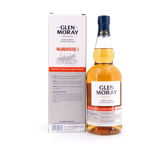 Glen Moray Warehouse 1 2014 Peated Tequila Cask Finish Cask Strength 0,70 Liter/ 58.5% vol Produktbild