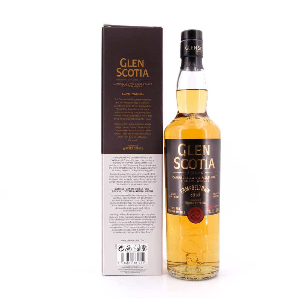 Glen Scotia Campbeltown Saga No. 1 Whiskyopolis Vintage 2011 Medium Peated 0,70 Liter/ 50.0% vol Produktbild