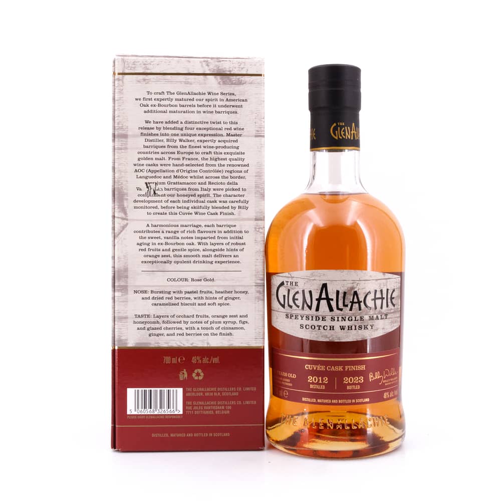 GlenAllachie 10 Jahre Wine Cuvee Barrique Finish Jahrgang 2012 / 2023 0,70 Liter/ 48.0% vol Produktbild