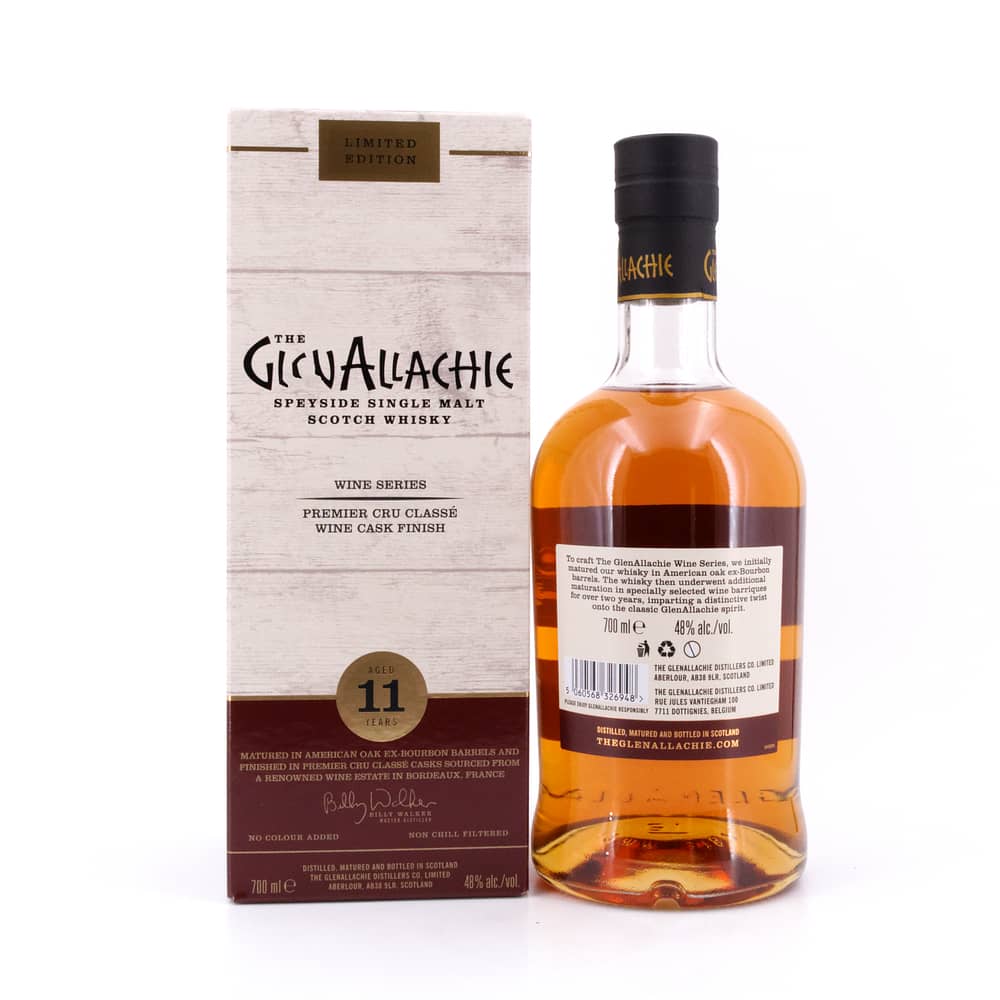GlenAllachie 11 Jahre Premier Cru Classé Wine Finish 0,70 Liter/ 48.0% vol Produktbild