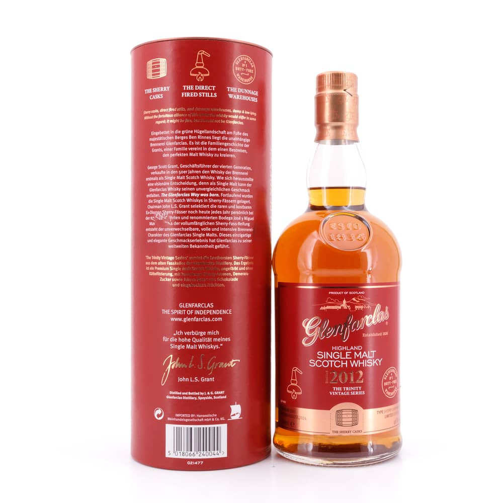 Glenfarclas The Trinity Vintage Series 2012 Sherry Casks Limited Edition No.1 0,70 Liter/ 46.0% vol Produktbild