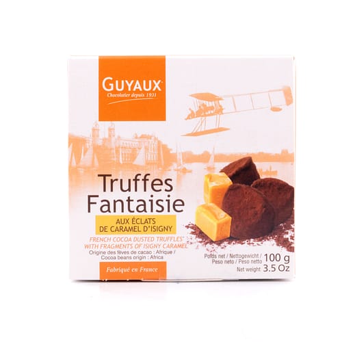 Guyaux Truffes Fantaisie mit Karamell-Stückchen Kakaokonfekt 100 Gramm Produktbild