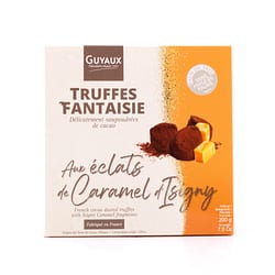Guyaux Truffes Fantaisie mit Karamell-Stückchen Kakaokonfekt ohne Palmöl Produktbild