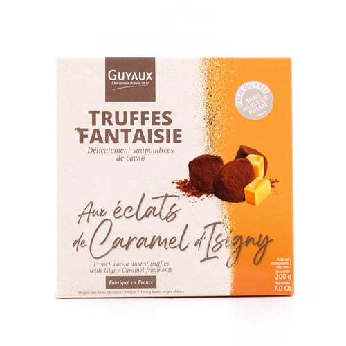 Guyaux Truffes Fantaisie mit Karamell-Stückchen Kakaokonfekt 200 Gramm Produktbild
