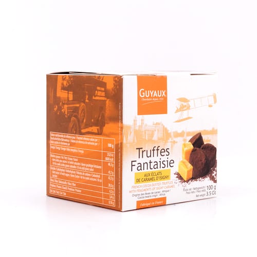Guyaux Truffes Fantaisie mit Karamell-Stückchen Kakaokonfekt 100 Gramm Produktbild