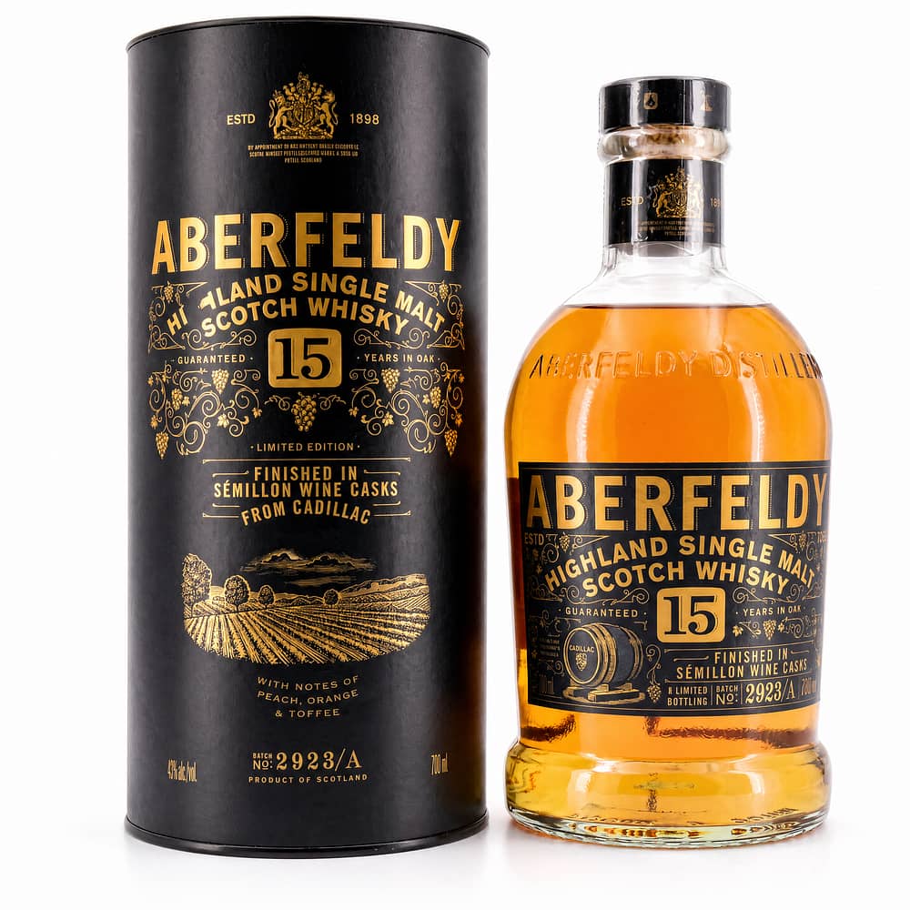 Aberfeldy 15 Jahre Finish in Sémillion Wine Casks From Cadillac 0,70 Liter/ 43.0% vol Produktbild