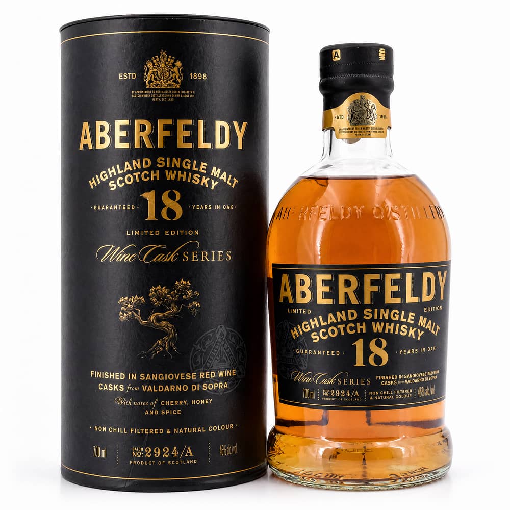 Aberfeldy 18 Jahre Sangiovese Wine Casks Finish From Valdarno Di Sopra 0,70 Liter/ 46.0% vol Produktbild