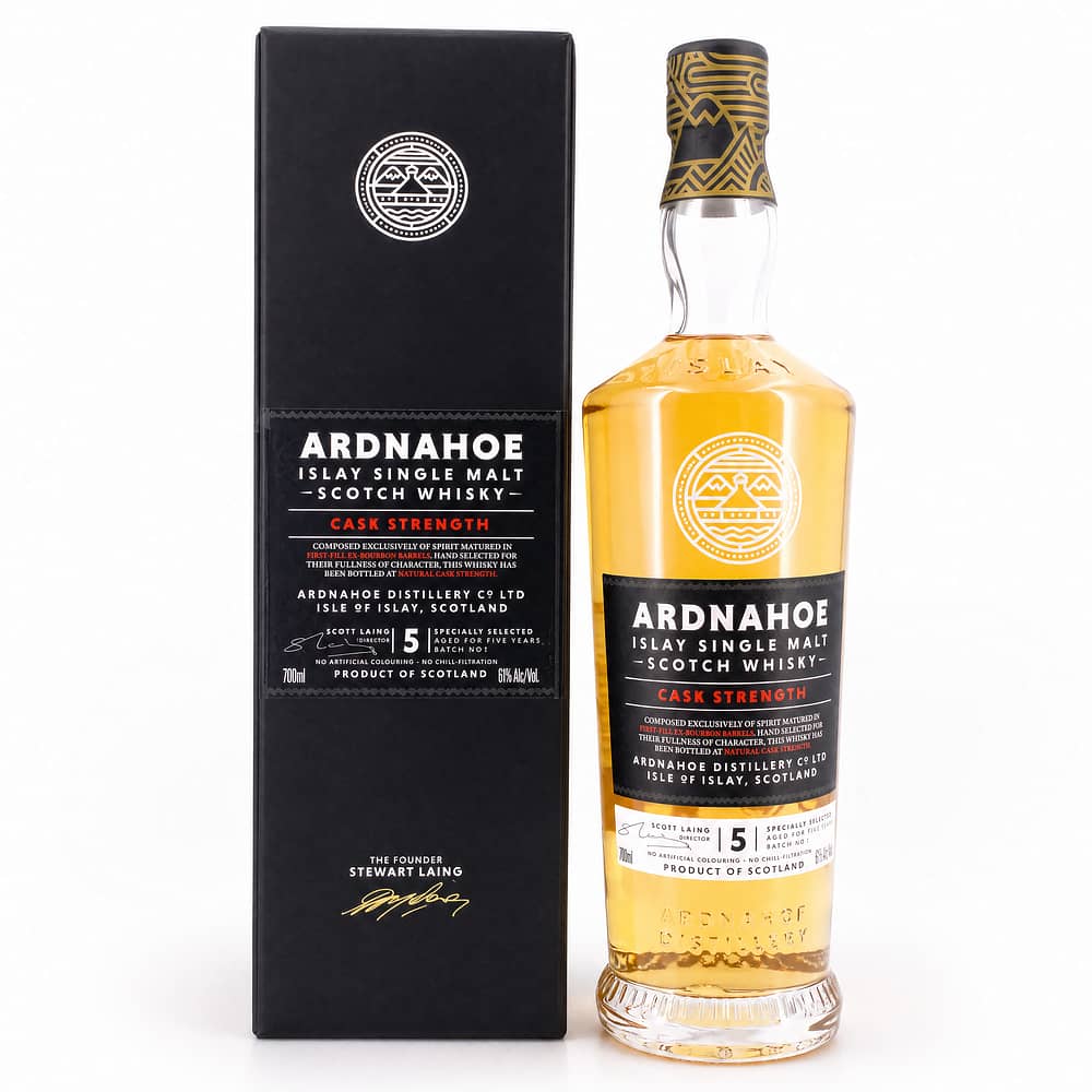 Ardnahoe Cask Strength Batch No. 2 2026 Matured in 1st Fill Ex Bourbon Barrels for 5 Years 0,70 Liter/ 61.0% vol Produktbild