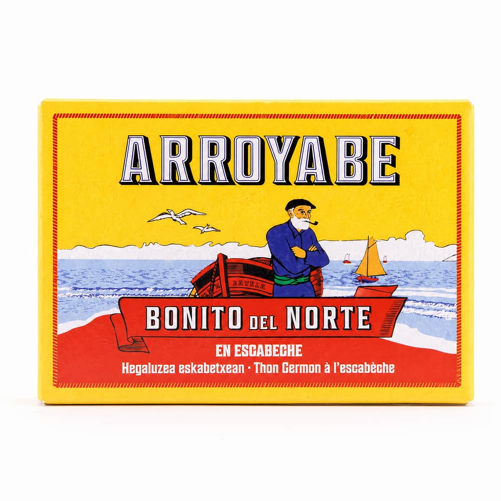 Arroyabe Bonito del Norte in Escabèche Sauce 111g Dose 73 Gramm Abtropfgewicht Produktbild
