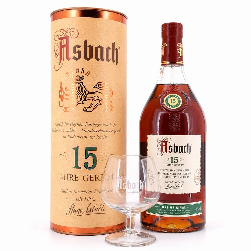 Asbach 15 Jahre mit Asbach Schwenker 0,70 Liter/ 40.0% vol Produktbild