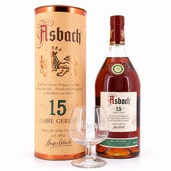 Asbach 15 Jahre mit Asbach Schwenker Produktbild