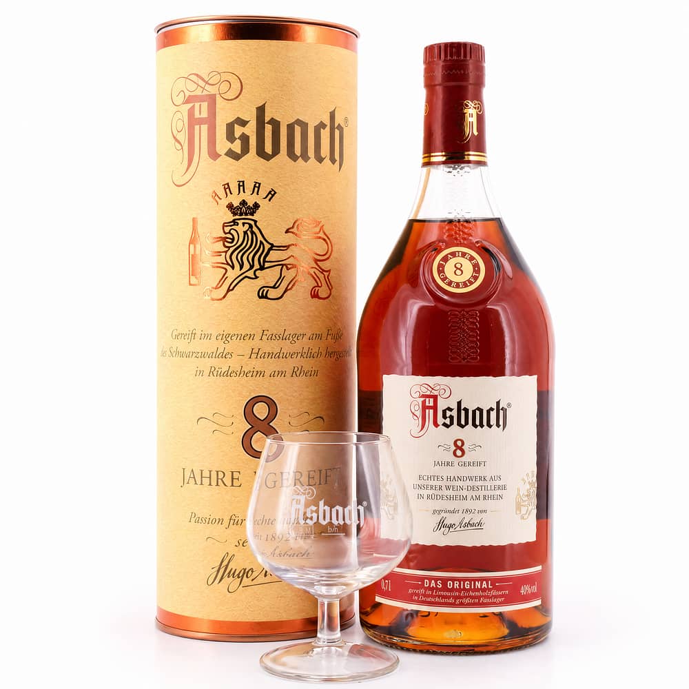Asbach 8 Jahre mit Asbach Schwenker 0,70 Liter/ 40.0% vol Produktbild
