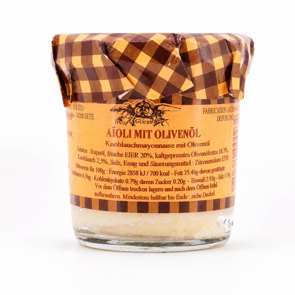 Azaïs-Polito Aioli mit Olivenöl Knoblauchmayonnaise mit Olivenöl 85 Gramm Produktbild