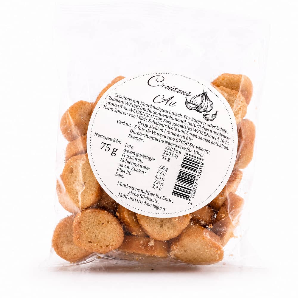Beauharnais-CARLANT Croûtons mit Knoblauchgeschmack 75 Gramm Produktbild