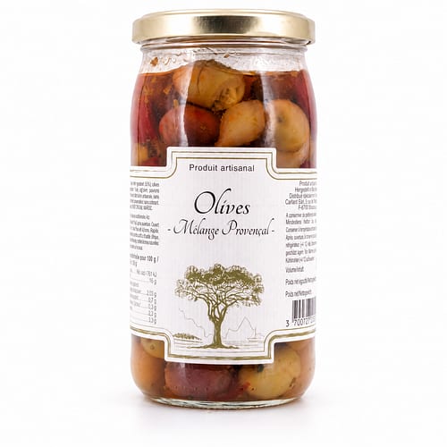 Beauharnais-CARLANT Olives -Mèlange Provencal- Oliven-Mischung nach provenzalischer Art 350g 200 Gramm Abtropfgewicht Produktbild