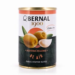 Bernal Grüne Oliven gefüllt mit Knoblauchpaste 292g Dose Produktbild