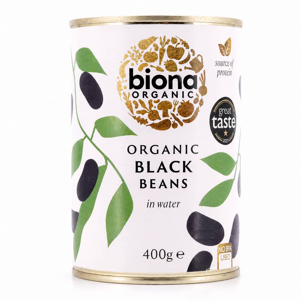 Biona Organic Black Beans Schwarze Bohnen 240 Gramm Abtropfgewicht Produktbild