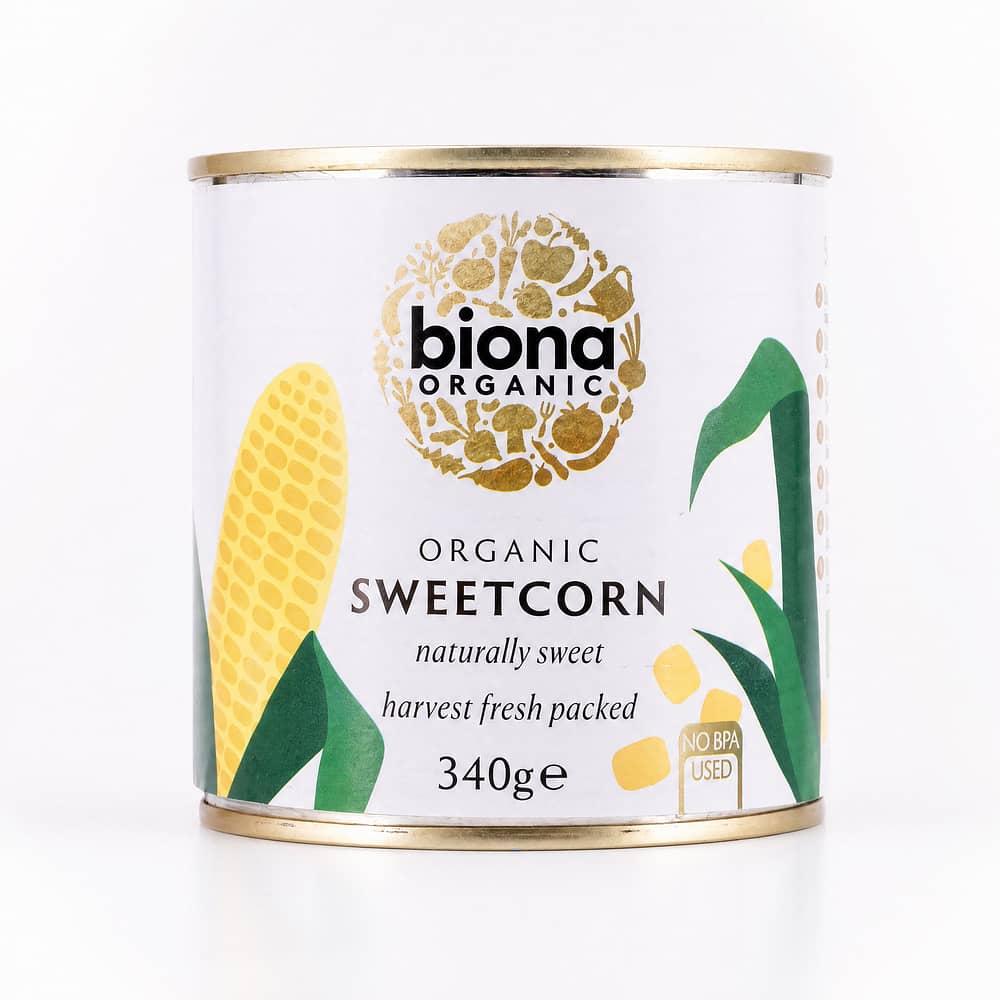Biona Organic Sweetcorn Zuckermais – von Natur aus süß, erntefrisch verpackt 285 Gramm Abtropfgewicht Produktbild