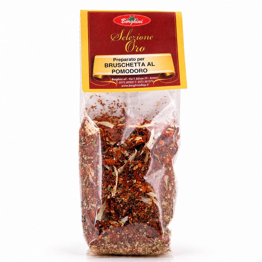 Borghini Pomodori Secchi Italiani Zubereitung für Bruschetta mit Tomaten 80 Gramm Produktbild