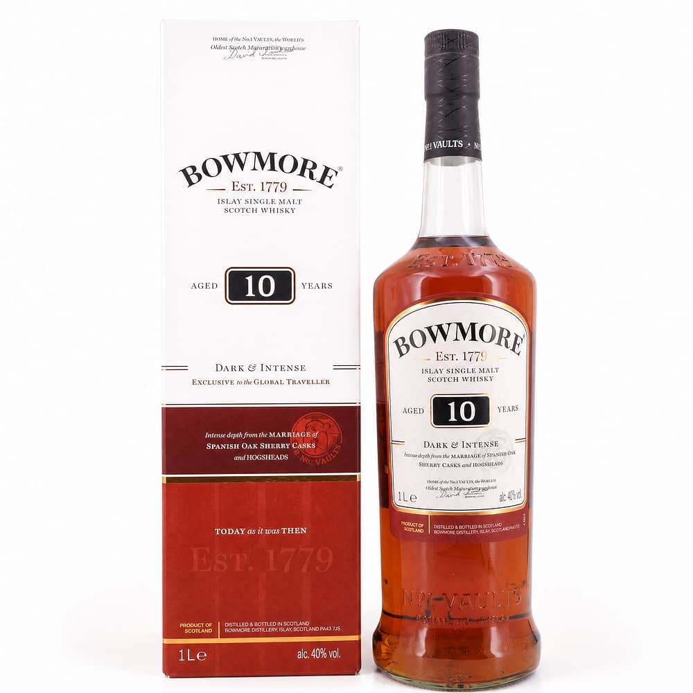 Bowmore 10 Jahre Dark & Intense Literflasche 1 Liter/ 40.0% vol Produktbild