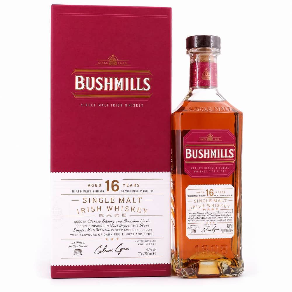 Bushmills 16 Jahre Single Malt Three Woods 0,70 Liter/ 40.0% vol Produktbild