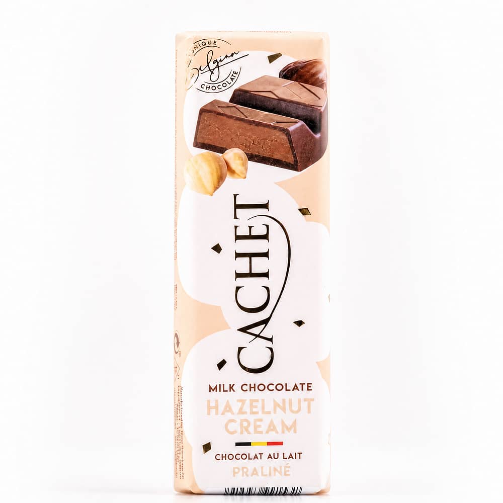 Cachet Milk Chocolate Hazelnut Cream Riegel Vollmilchschokolade gefüllt mit Haselnusscreme 47 Gramm Produktbild