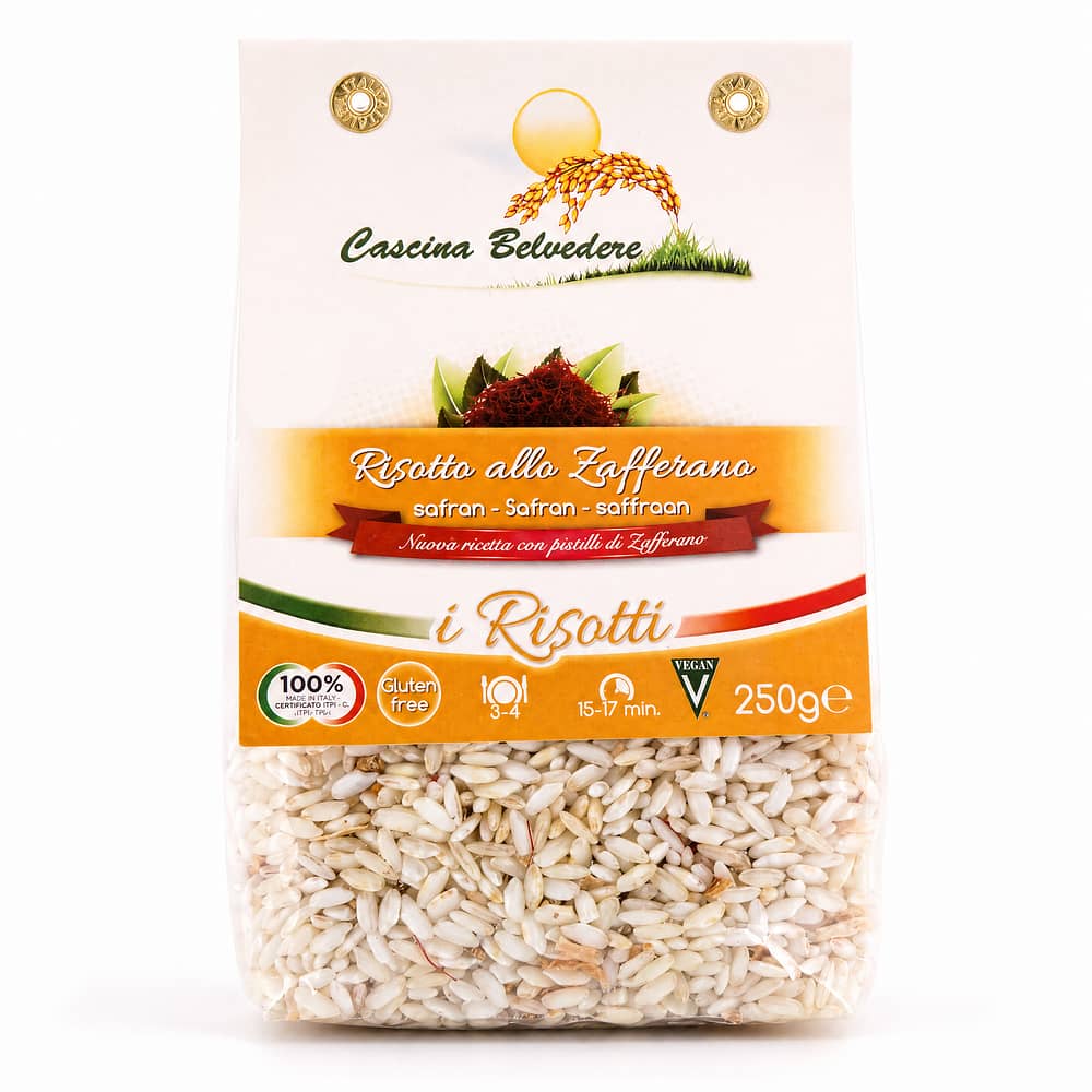 Cascina Belvedere Risotto mit Safran 250 Gramm Produktbild